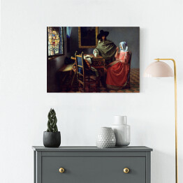 Obraz na płótnie Jan Vermeer "Kieliszek wina" - reprodukcja