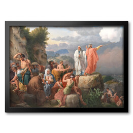 Obraz w ramie Mojżesz powoduje powrót Morza Czerwonego i zalanie armii faraona C. W. Eckersberg Reprodukcja 