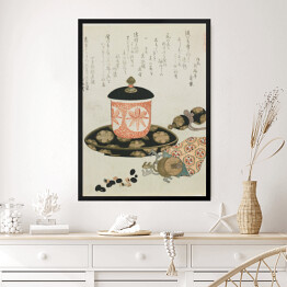 Obraz w ramie Hokusai Katsushika. Filiżanka herbaty. Reprodukcja