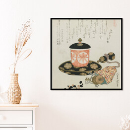 Plakat w ramie Hokusai Katsushika. Filiżanka herbaty. Reprodukcja