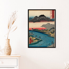 Plakat w ramie Utugawa Hiroshige Nishiki-e. Reprodukcja obrazu