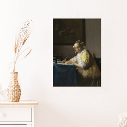 Plakat Jan Vermeer Kobieta pisząca list Reprodukcja