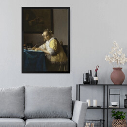 Obraz w ramie Jan Vermeer Kobieta pisząca list Reprodukcja