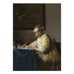 Plakat Jan Vermeer Kobieta pisząca list Reprodukcja