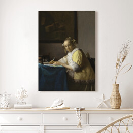 Obraz na płótnie Jan Vermeer Kobieta pisząca list Reprodukcja