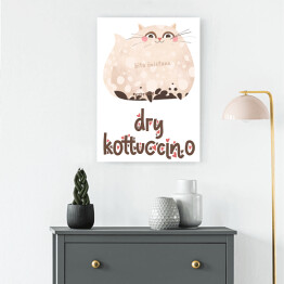 Obraz na płótnie Ilustracja - dry kottuccino - kocie kawy