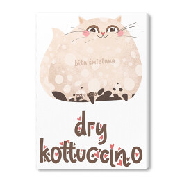 Obraz na płótnie Ilustracja - dry kottuccino - kocie kawy