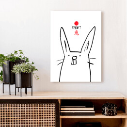 Obraz na płótnie Chińskie znaki zodiaku - królik