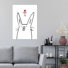 Plakat Chińskie znaki zodiaku - królik