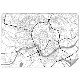Fototapeta samoprzylepna Minimalistyczna mapa Krakowa