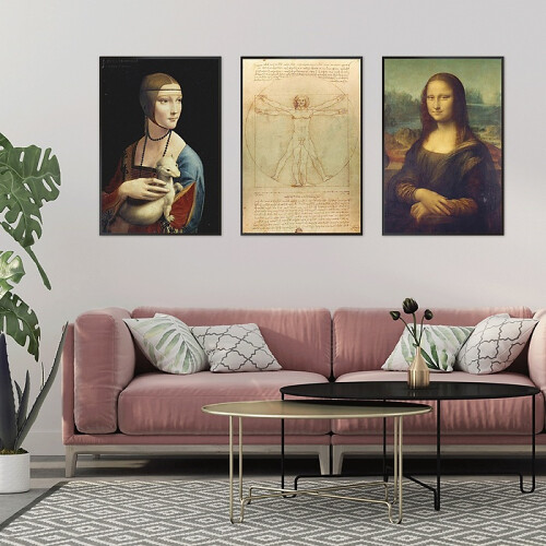 Galeria ścienna Leonardo da Vinci - reprodukcje - zestaw plakatów