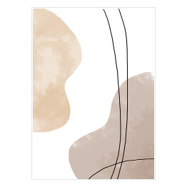 Plakat samoprzylepny Abstrakcja z dominującymi odcieniami beżu
