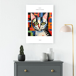 Obraz klasyczny Portret kota inspirowany sztuką - Pablo Picasso