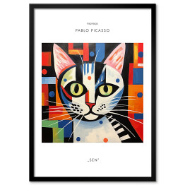 Obraz klasyczny Portret kota inspirowany sztuką - Pablo Picasso