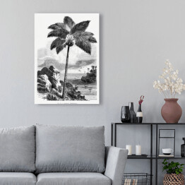 Obraz klasyczny Czarno biały krajobraz tropikalnych wysp