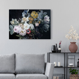 Obraz na płótnie Piękny bukiet kwiatów w stylu barokowym