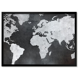 Obraz klasyczny Mapa świata na betonowym tle