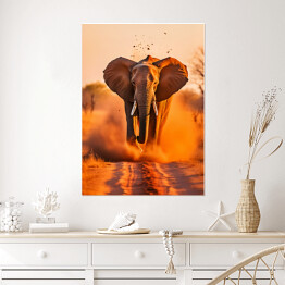 Plakat Słoń na Safari