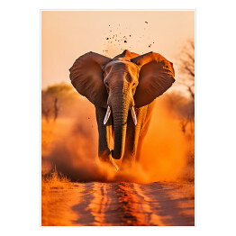 Plakat Słoń na Safari