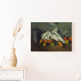 Obraz na płótnie Paul Cezanne "Dzbanek mleka i jabłka" - reprodukcja