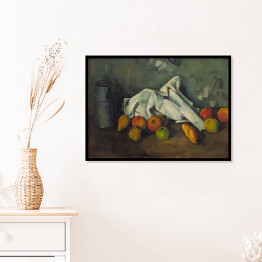 Plakat w ramie Paul Cezanne "Dzbanek mleka i jabłka" - reprodukcja