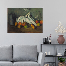 Plakat Paul Cezanne "Dzbanek mleka i jabłka" - reprodukcja