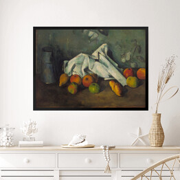 Obraz w ramie Paul Cezanne "Dzbanek mleka i jabłka" - reprodukcja