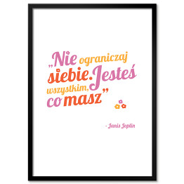 Plakat w ramie Typografia - cytat Janis Joplin