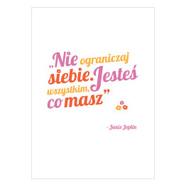 Plakat samoprzylepny Typografia - cytat Janis Joplin