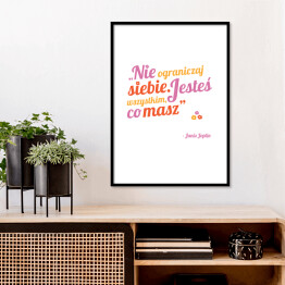 Plakat w ramie Typografia - cytat Janis Joplin
