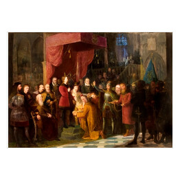 Plakat samoprzylepny Jan Matejko Carowie Szujscy przed Zygmuntem III Reprodukcja obrazu
