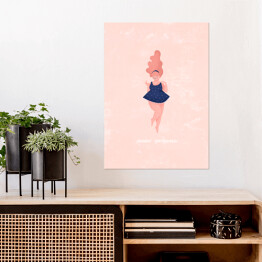 Plakat Kobieta na różowym tle z napisem "Feelin' gorgeous"