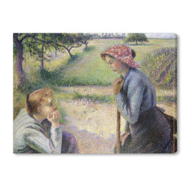 Obraz na płótnie Camille Pissarro Dwie młode kobiety. Reprodukcja