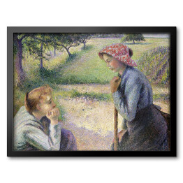 Obraz w ramie Camille Pissarro Dwie młode kobiety. Reprodukcja