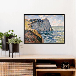 Plakat w ramie Claude Monet "Klif Aval, Etretat" - reprodukcja