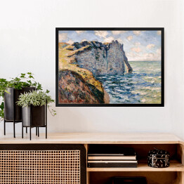 Obraz w ramie Claude Monet "Klif Aval, Etretat" - reprodukcja