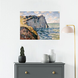 Plakat Claude Monet "Klif Aval, Etretat" - reprodukcja