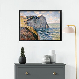 Obraz w ramie Claude Monet "Klif Aval, Etretat" - reprodukcja