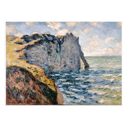 Plakat samoprzylepny Claude Monet "Klif Aval, Etretat" - reprodukcja