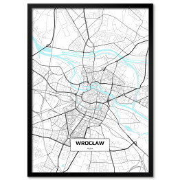 Plakat w ramie Mapa Wrocławia 