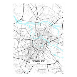 Plakat samoprzylepny Mapa Wrocławia 