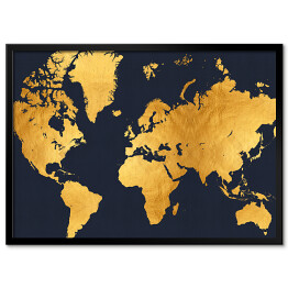 Obraz klasyczny Złota mapa świata