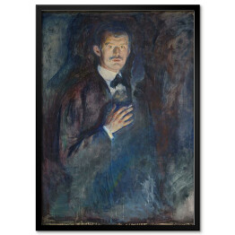 Plakat w ramie Edvard Munch Autoportret z papierosem Reprodukcja obrazu
