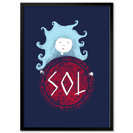 Plakat w ramie Sol - mitologia nordycka