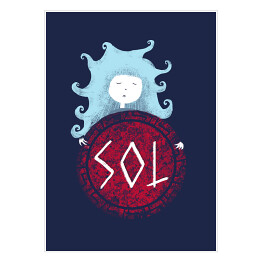 Plakat samoprzylepny Sol - mitologia nordycka