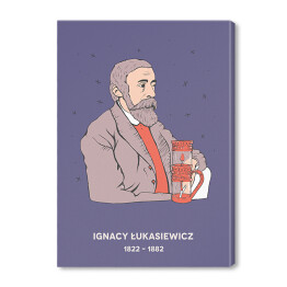 Obraz na płótnie Ignacy Łukasiewicz - znani naukowcy - ilustracja