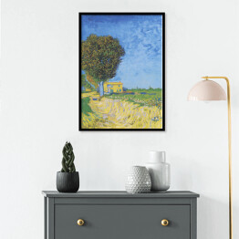 Plakat w ramie Vincent van Gogh Aleja w Arles z domami. Reprodukcja