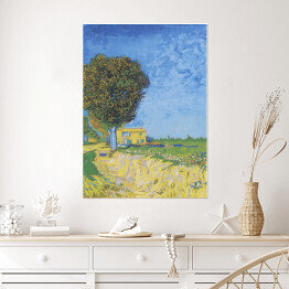 Plakat Vincent van Gogh Aleja w Arles z domami. Reprodukcja