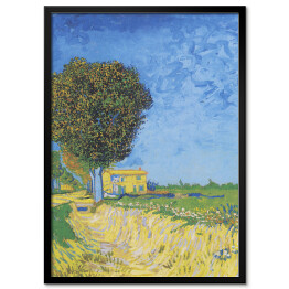 Plakat w ramie Vincent van Gogh Aleja w Arles z domami. Reprodukcja