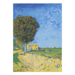Plakat Vincent van Gogh Aleja w Arles z domami. Reprodukcja